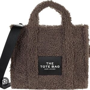 Marc Jacobs Chocolate Teddy Tote with Black Strap